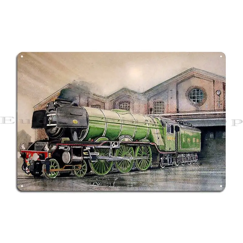 The Flying Scotsman Jigsaw Metal Sign Vintage Designer Garage Personalized Living Room Tin Sign Poster