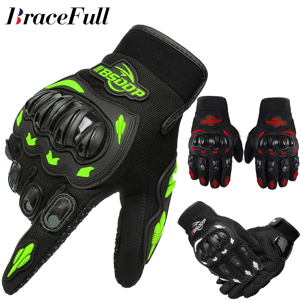 

Summer Motorcycle Gloves Full Finger Breathable Motorcyclist Gloves ATV MTB Cycling Gloves Anti-fall Palm Guard Bicycle Glove