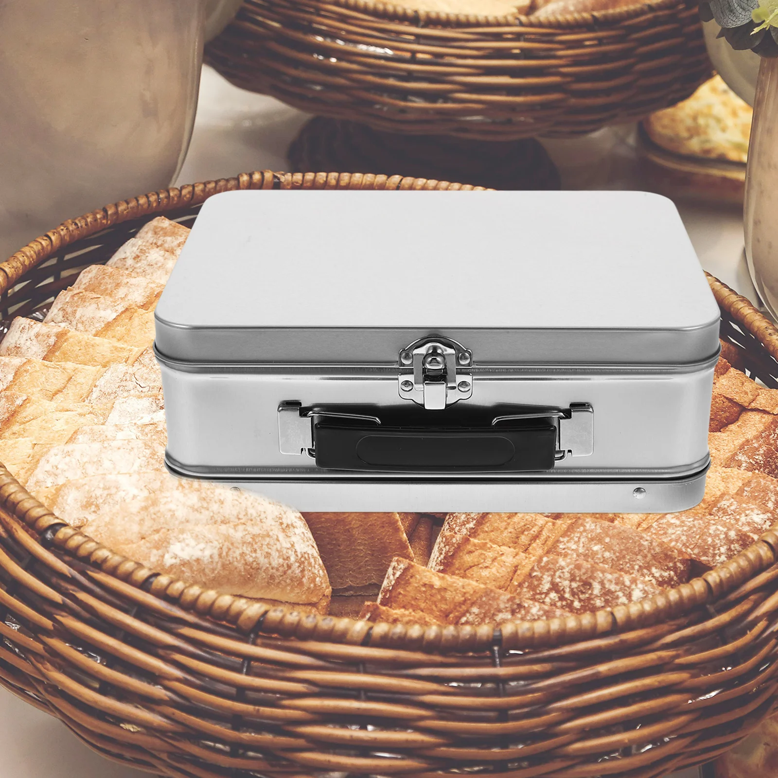 

Metal Lunch Box Tin Retro Style Diy Storage Container For Snacks Cookies Crafts Baking Supplies Organizing Decorative Tin