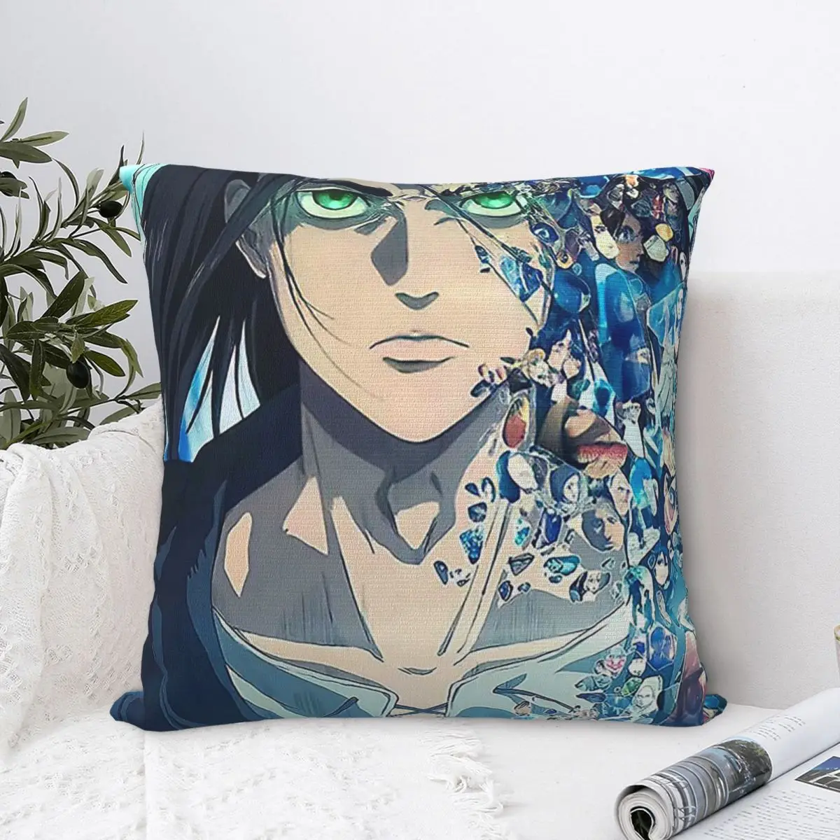 Serial Anime Square Pillowcase Polyester Pillow Cover Velvet Cushion Decor Comfort Throw Pillow For Home Living Room