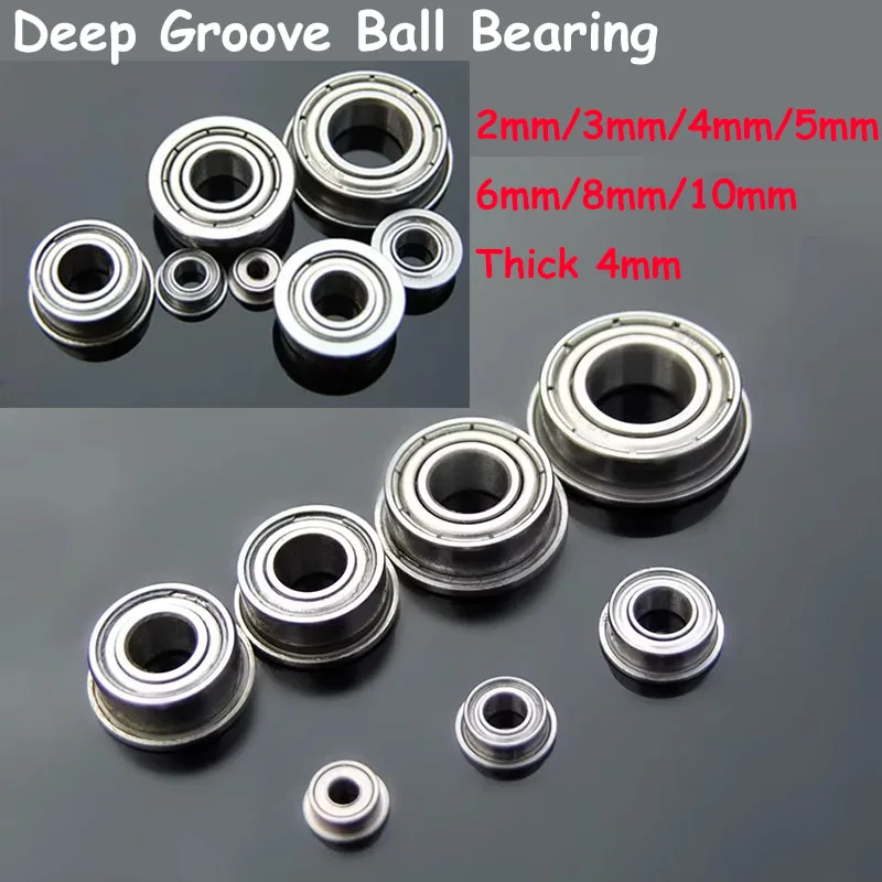

1pcs Inner Diameter 2/3/4/5/6/8/10mm Deep Groove Ball Bearing Motor Flange Bearing DIY Remote Control Car Model Materials
