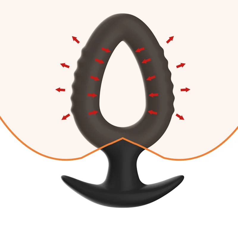 S/M/L Hollow Anal Plug Wearable Soft Silicone Butt Plug Dildo Butt Plug Sex Toys for Adult Anus Trainer Anal Toy for Sex