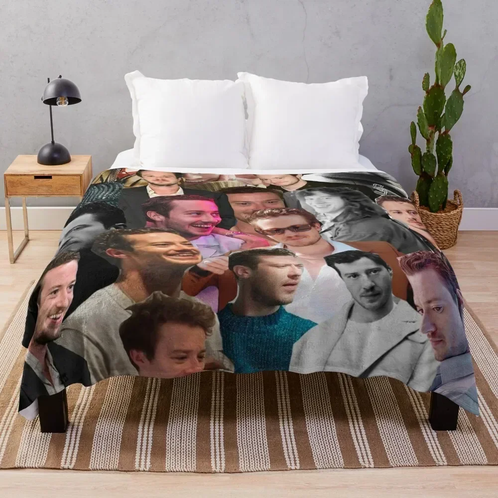 

Joseph Quinn Collage Throw Blanket Hairy Luxury Throw Comforter Retros Blankets
