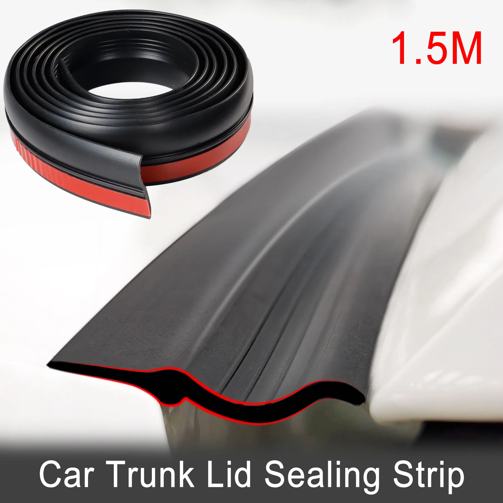 Universal Car Rubber Sealing Strip Auto Trunk Lid Gap Seal Strip Hatchback Upper Edge Trim Waterproof Dustproof Auto Accessories
