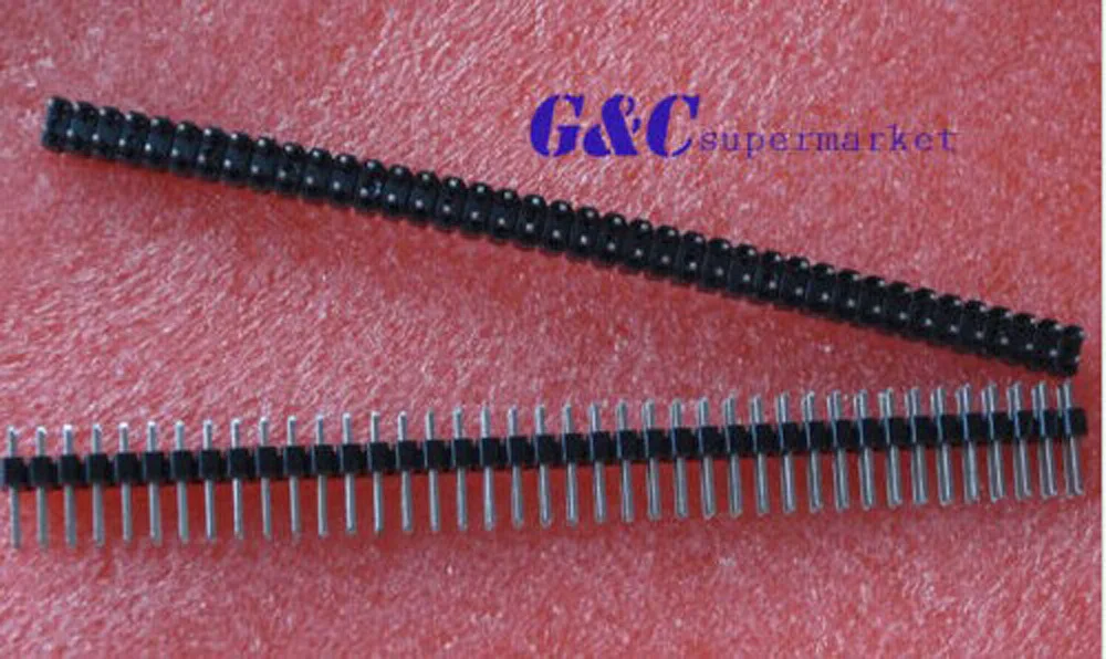 50PCS 2.54mm 2 x 40 Pin Male Double Row Pin Header rip