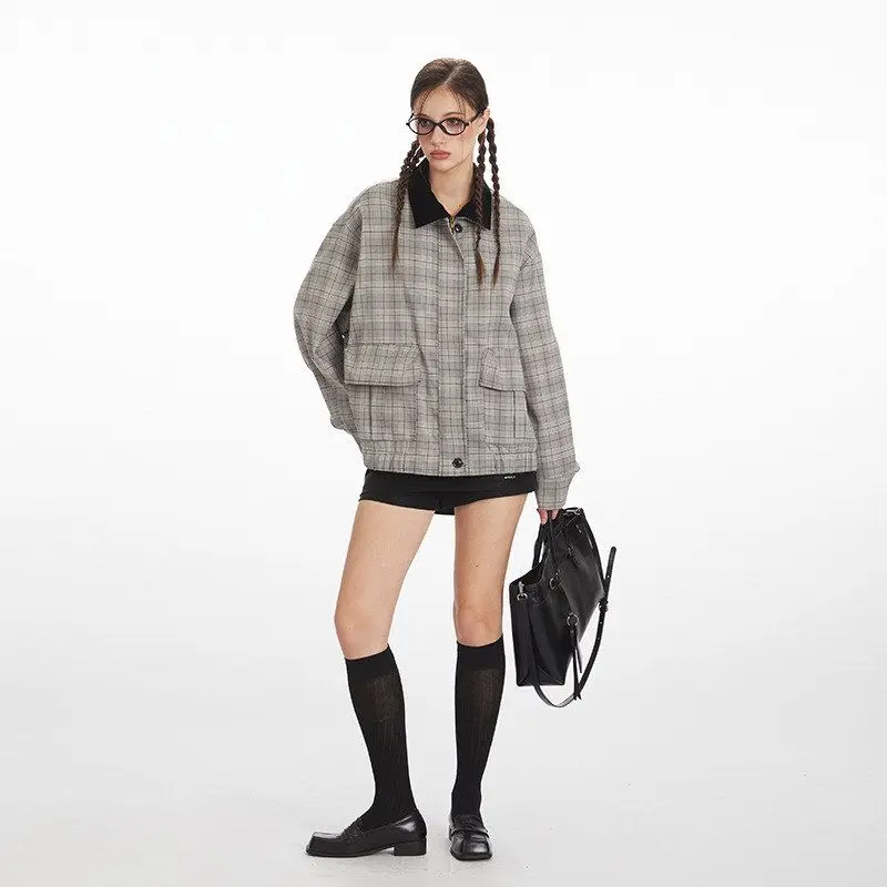 เสื้อแจ็คเก็ต HeyHenry รุ่นพรีเมียม สไตล์อเมริกัน ทรงหลวม สบายๆ สำหรับผู้ชายและผู้หญิง เสื้อโค้ทสำหรับฤดูใบไม้ร่วงและฤดูหนาว