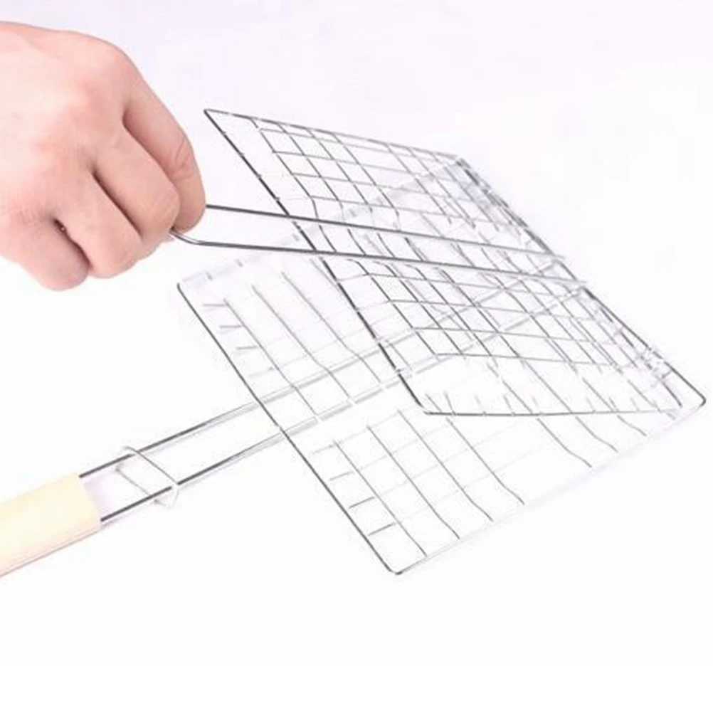 

Stainless Steel Grill Basket for Grilled Fish Cooking Rack Barbecue Outdoor Bbq Grilling