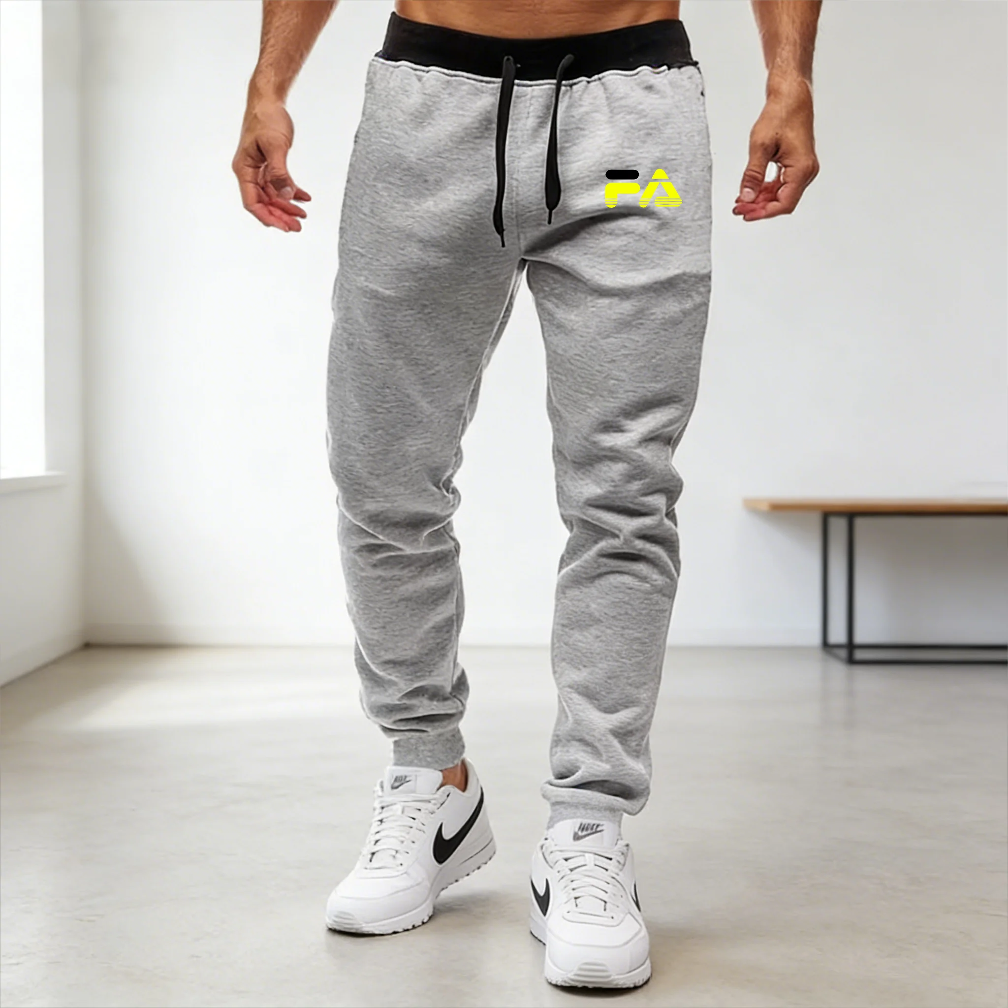 Sports pants men's letter print running pants fitness football training pants slim fit casual sports pants men's small leg Pants image 6