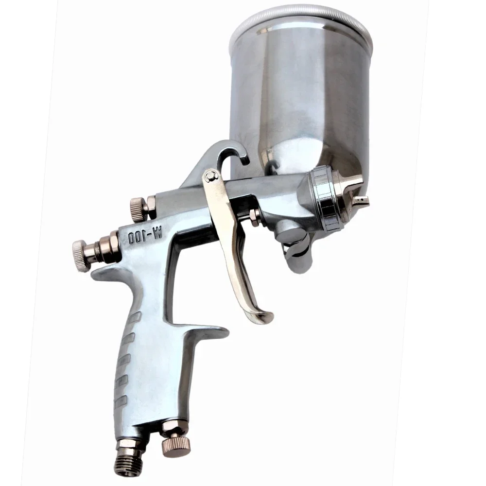 1.5mm Gravity Feed Air Spray Paint Gun Aluminum cup 450 ml Taiwan Made HVLP for for furniture car surface enamel coating