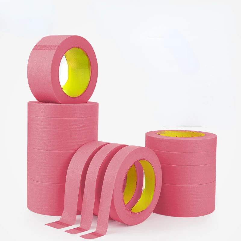 066 Pink Masking Paper Tape Car Detailing Home Decor Spray Paint Masking Floral Wrapping Tape Colorful and Easy To Tear H45661