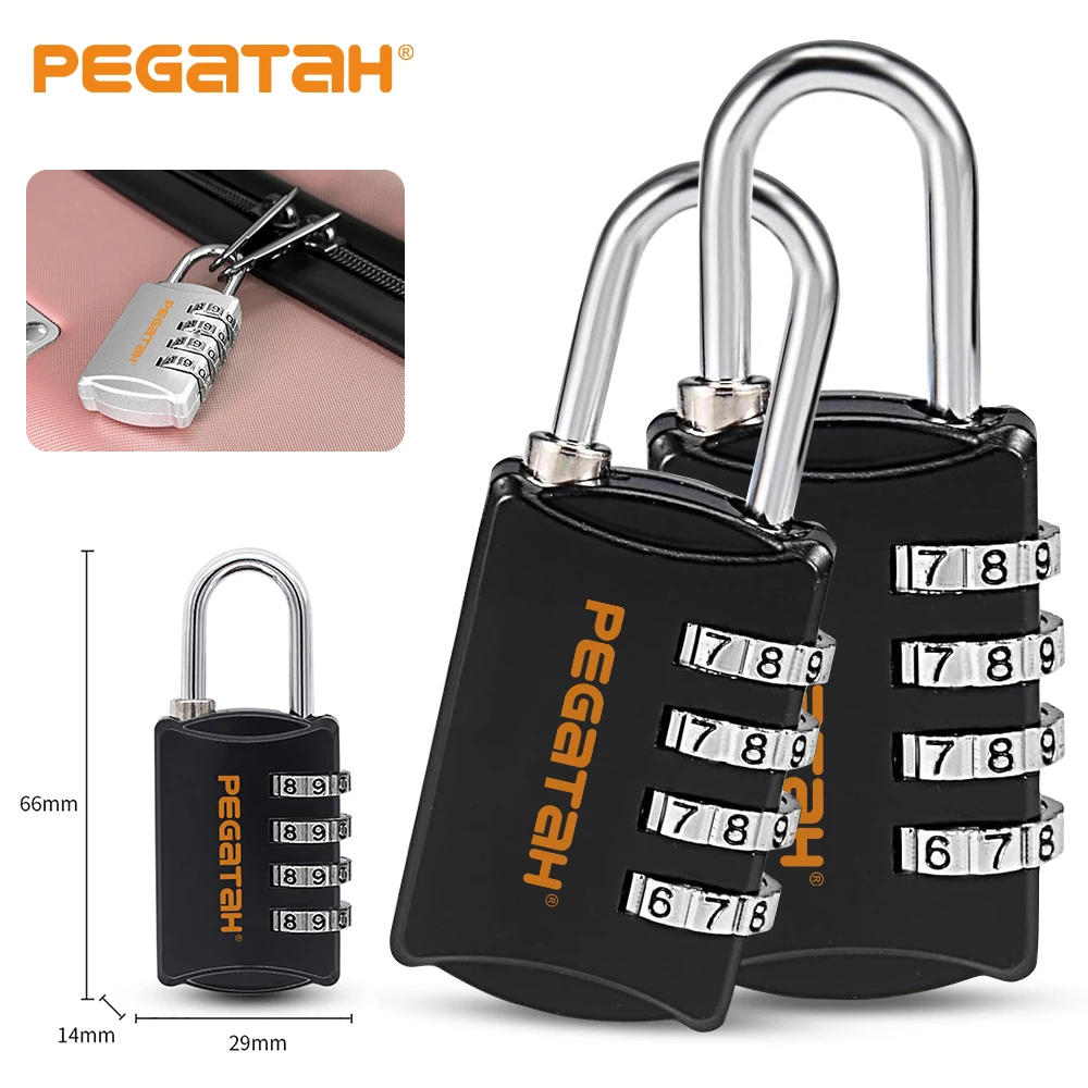 Mini Lock Resettable 4 Dial Digits Code Number Password Combination Padlock Travel Security Lock for Luggage Lock Padlock Gym