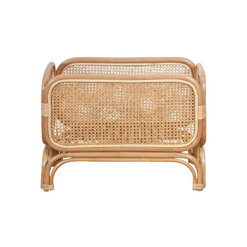 

LMM Nordic style rattan solid wood flower stand shelf indoor living room dill flower pot ornament