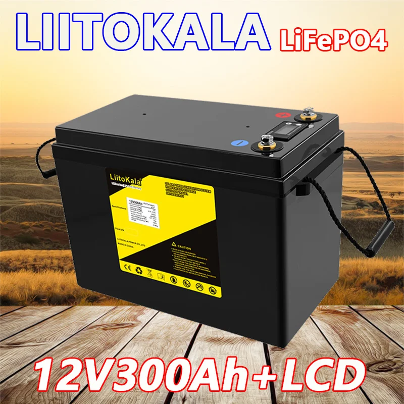 LiitoKala 12V100Ah/120Ah/150Ah/200Ah/240Ah/300Ah 12.8V LiFePO4 Battery For RV Campers Golf Cart Off-Road Off-grid