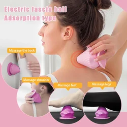 Deep Acupoint Massage Tools USB Massage Ball with Suction Cup Manual Back Neck and Waist Region Relaxing Vibration Massage Ball
