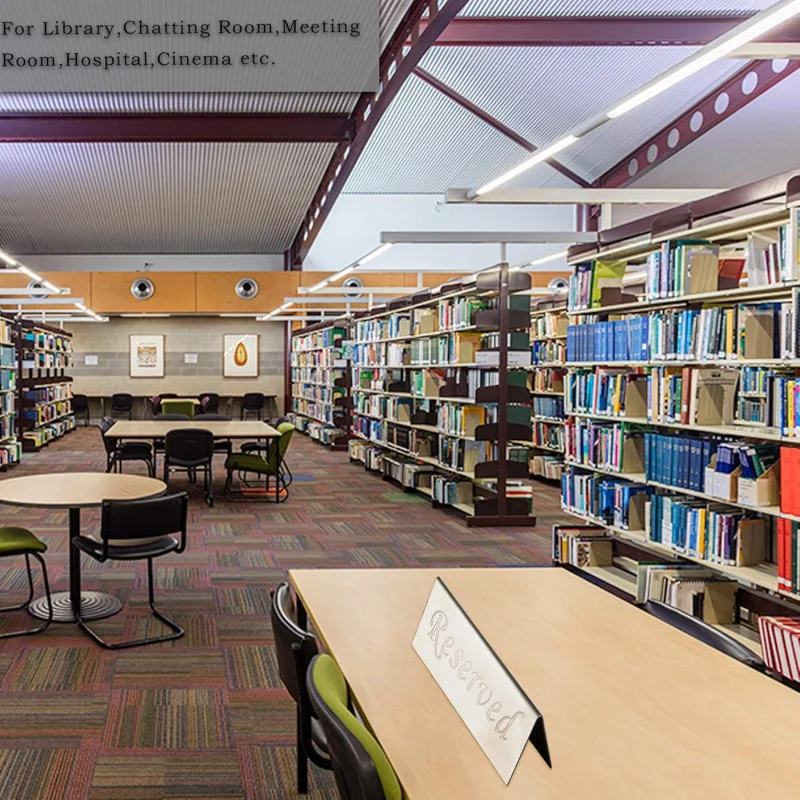 Reserved Sign - 10 Year's Use Stainless Steel Tabletop Sign Desk Top Stand Tent Sign Restaurants,Weddings,Events -Double Sid