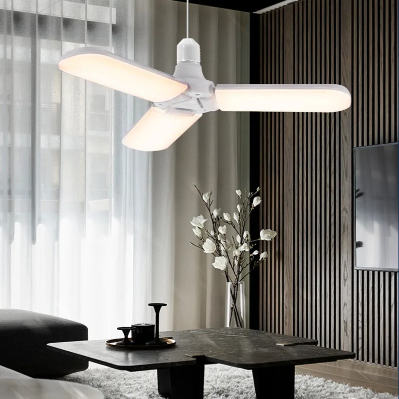 Pop High Brightness Constant Current 26W/30W/36W/45W60W/80W Light Bulb LED Folding Garage Light E27Flying Saucer Lamp