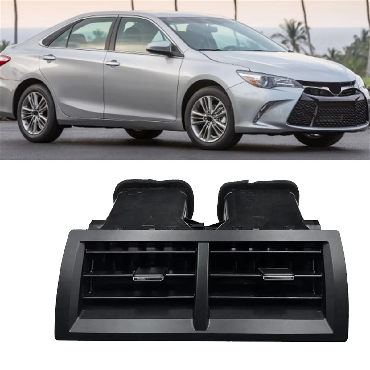 Car Dashboard Central Console Air Conditioner Outlet Assembly for Toyota Camry 2012-2017 A/C Grille Vents