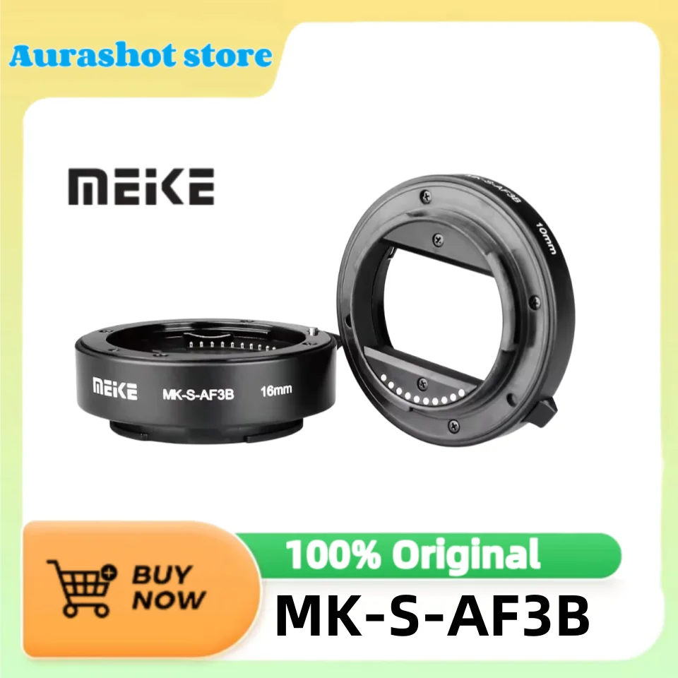 Meike MK-S-AF3B Auto Focus Macro Extension Tube Ring for Sony E Mount A7 A7II A7III A7IV A9 A6000 A6100 A6400 A6600 NEX-5C NEX-7