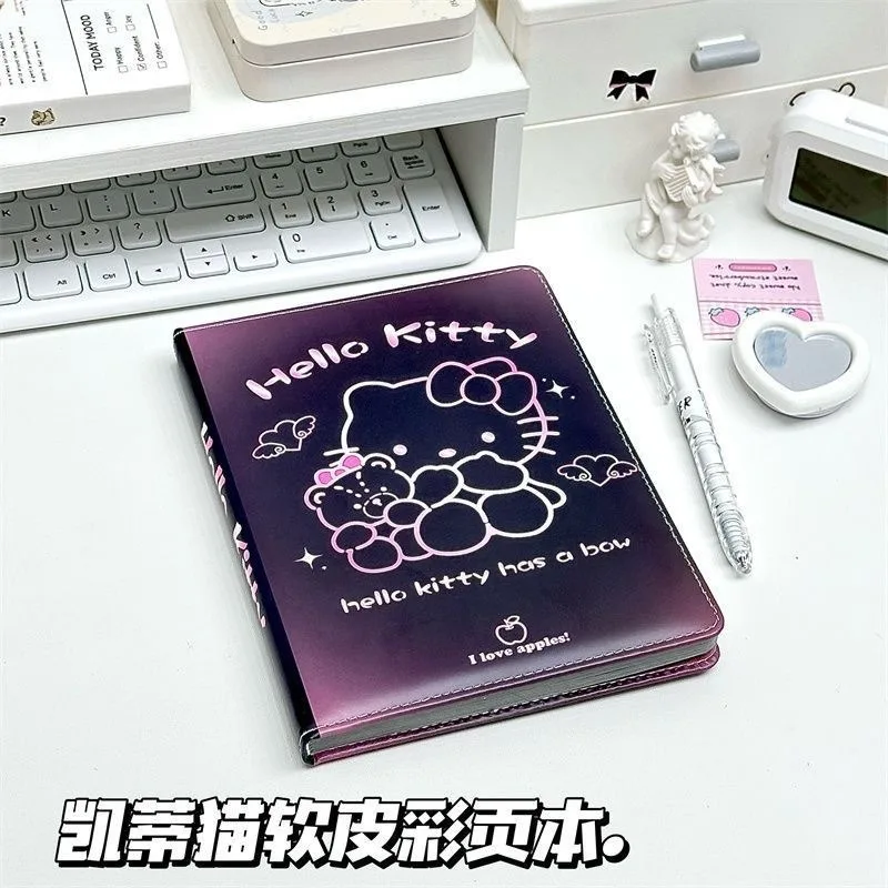 

Sanrio Hello Kitty A5 Cute Notebook Colorful Pages Thick Journal for School Girls Gift