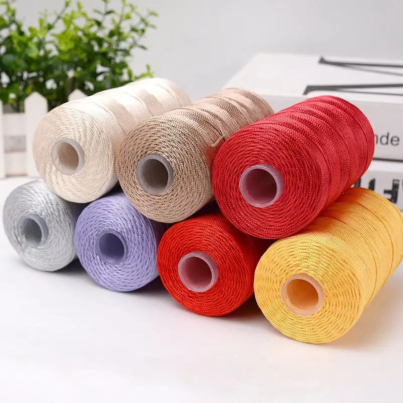 100G Mercerized cotton Yarn fine hemp material For sandal hat knitting wear-resistant cotton thread Knitting material wholesale