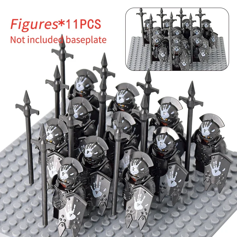 MOC Accessories Armor Shield Wea-pon DIY Toys Medieval Dwarf Warrior Elves Knights lotr Figures Building Blocks For Kid gift