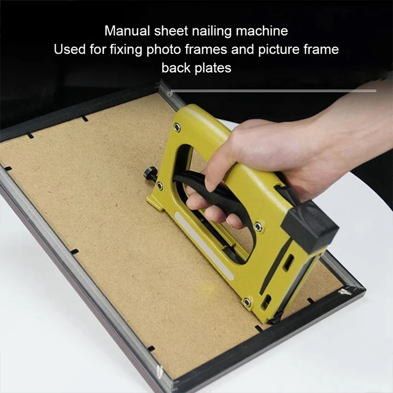 

New Metal Handheld Stapler Industrial Art Photo Frames Stapler Portable Nail Tracker Framing Tool