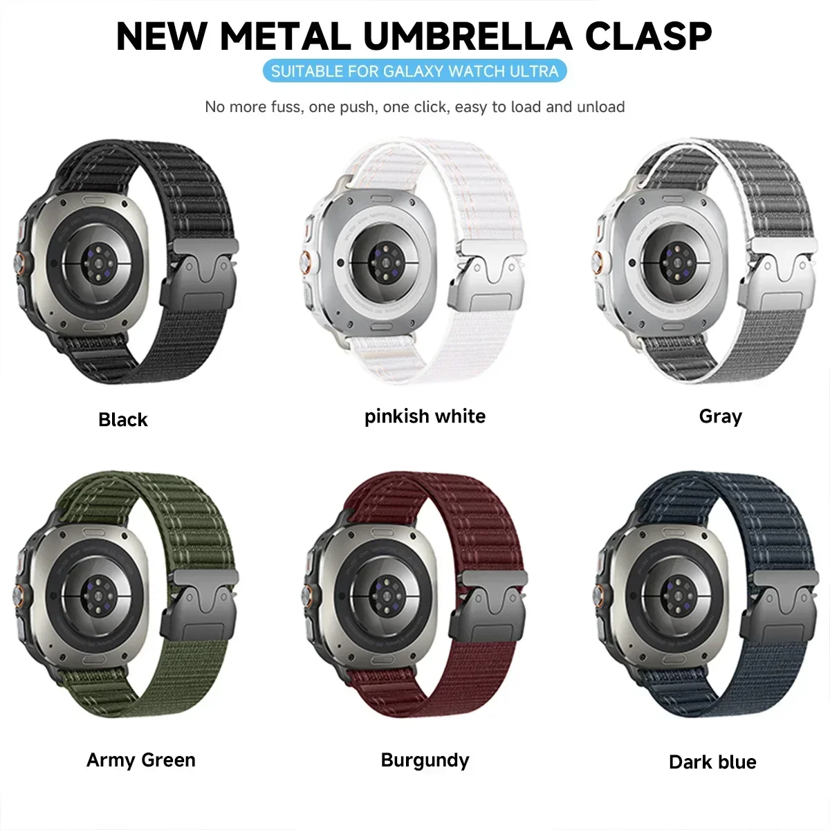 حزام رياضي من النايلون لساعة سامسونج جالاكسي الترا 47 ملم سوار معصم قابل للتعديل لساعة جالاكسي 7 الترا باند 2028 #6