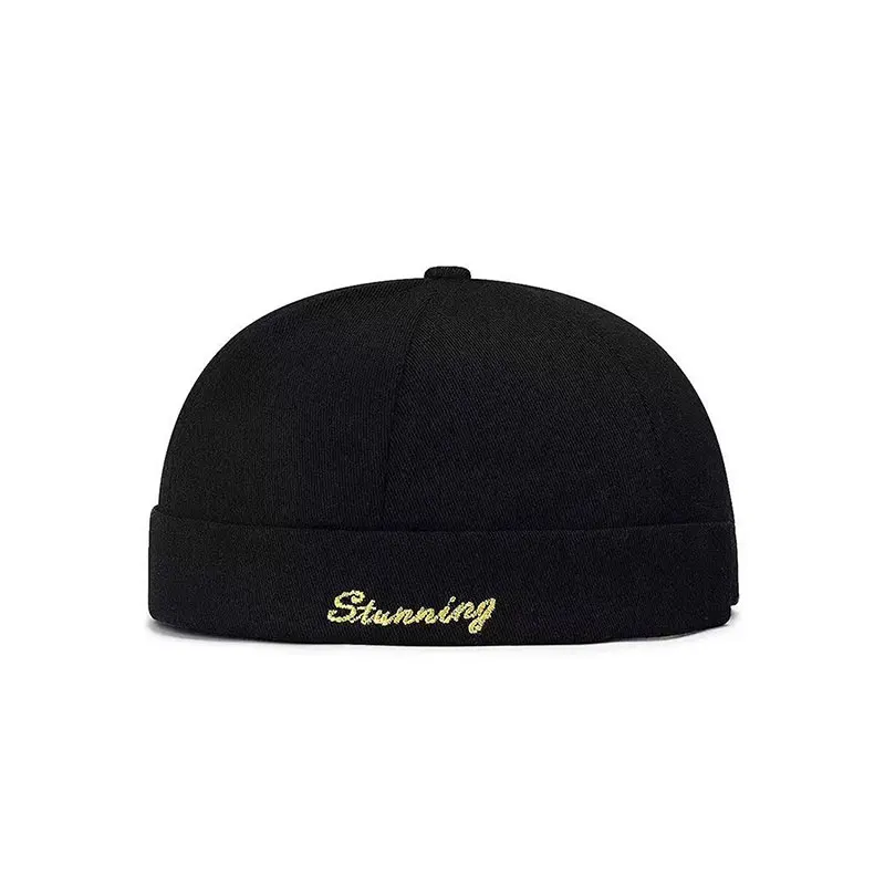 Gorra de vendedor de periódicos con letras unisex, moderna, cálida y elegante sin ala