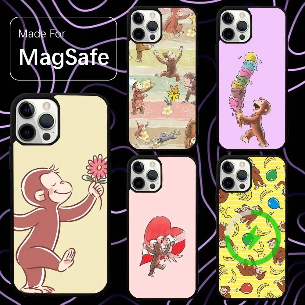 

Curious George Monkey Phone Case For iPhone 17,16,15,14,13,12,11,Pro,Max,Plus,Mini,SE,Air Magsafe Magnetic Wireless Charging