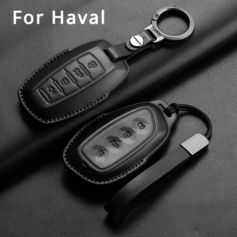 

Key Case Cover for Great Wall Haval Jolion 2022 H6 H7 H4 H9 F5 F7 F7X F7H H2S GMW Dargo Leather Car Remote Key Shell Keychain