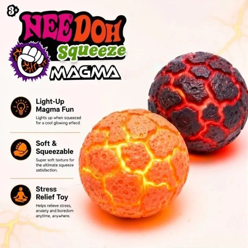 NEEDOH extrusion decompression toy meteorite ball, decompression toy with kneading sound effect and sensory stimulation function
