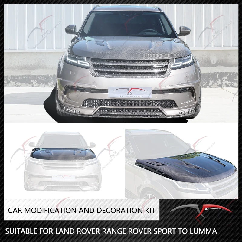 Suitable for Land Rover Range Rover Velar car engine hood, engine hood, carbon fiber car exterior modification and decoration