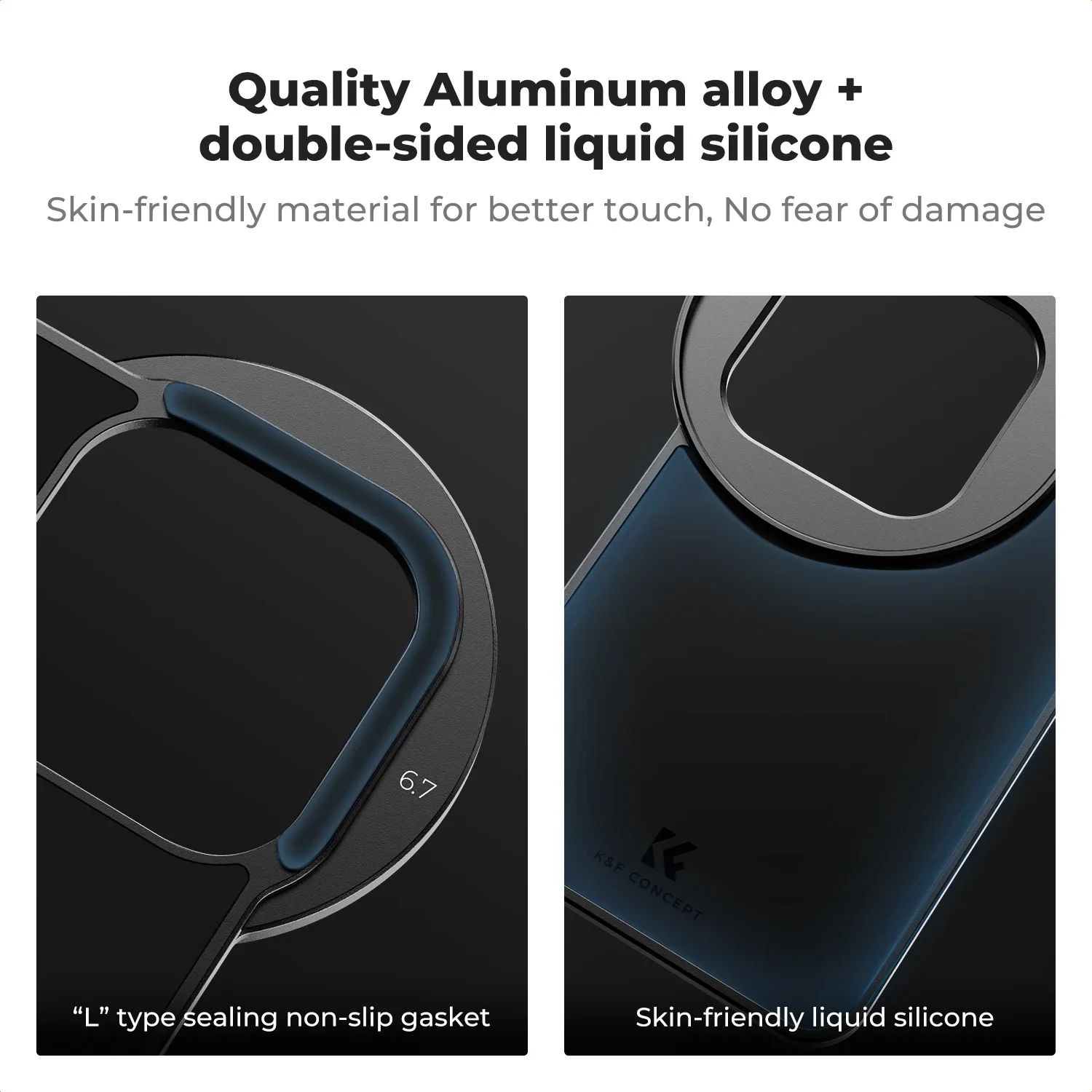 K&F CONCEPT محول حامل مرشح عدسة مغناطيسي 6 7 بوصة مع مرشح متغير ND2 إلى ND32 67 مم لـ iPhone 16 15 14 Pro Max MagSafe #3