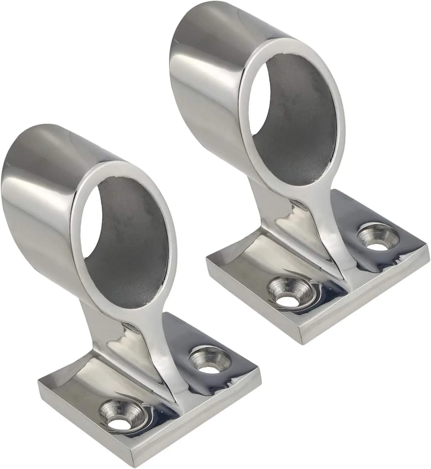 

2 шт. сверхмощные 316SS 60 ° Крепление поручня морской стойки для лодки, левая передняя часть для трубки 1 дюйм