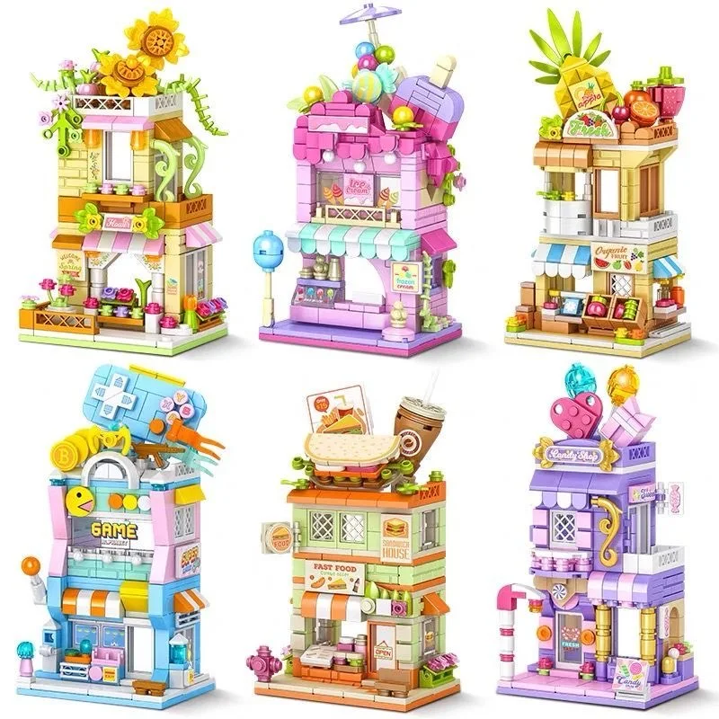 

6 стилей: Милые модели конструкторов «Магазин сладостей», «Фруктовый магазин», «Ресторан» — очаровательный дизайн, городской пейзаж, строительные блоки, игрушки-конструкторы, подарки