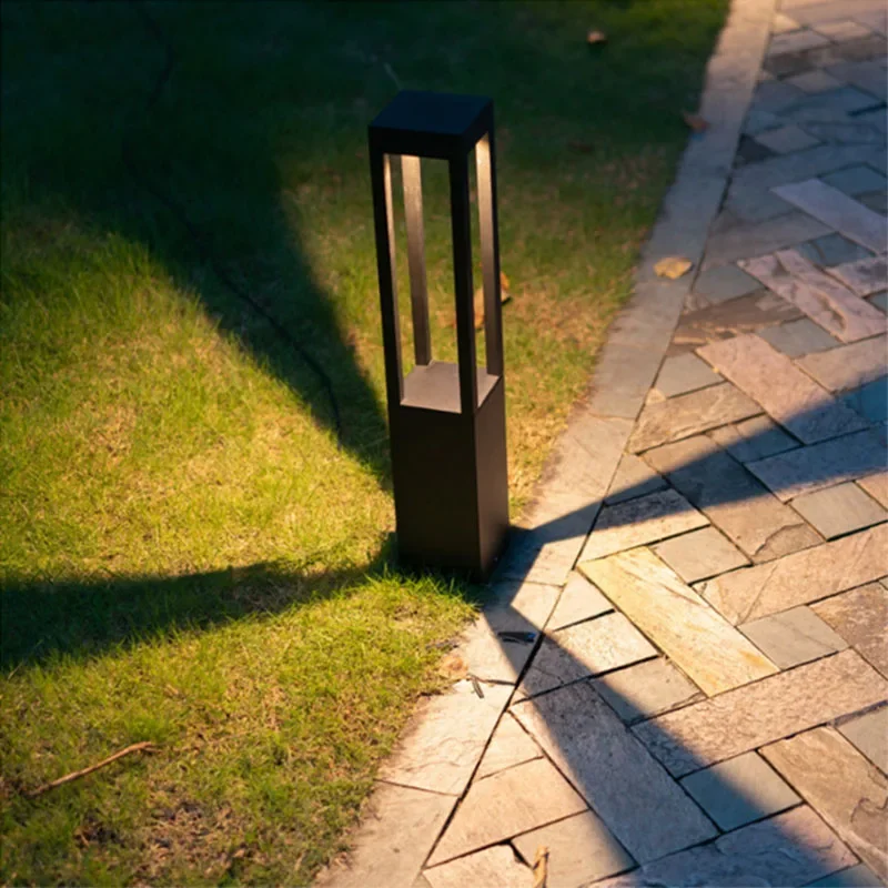 Modern LED  Waterproof Lawn Lamp Outdoor Landscape Lighting Aluminum Square Street Light For Garden Courtyard Villa Decor Luster