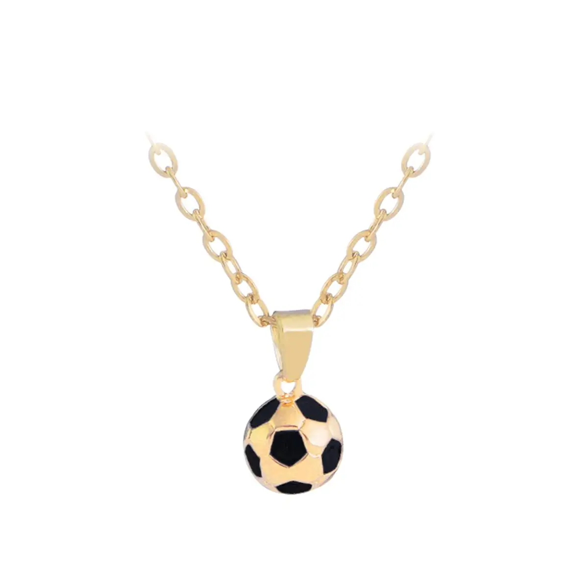 

2 Pcs Football Pendant Unique Design Necklace Shape Creative Personality Men Chain