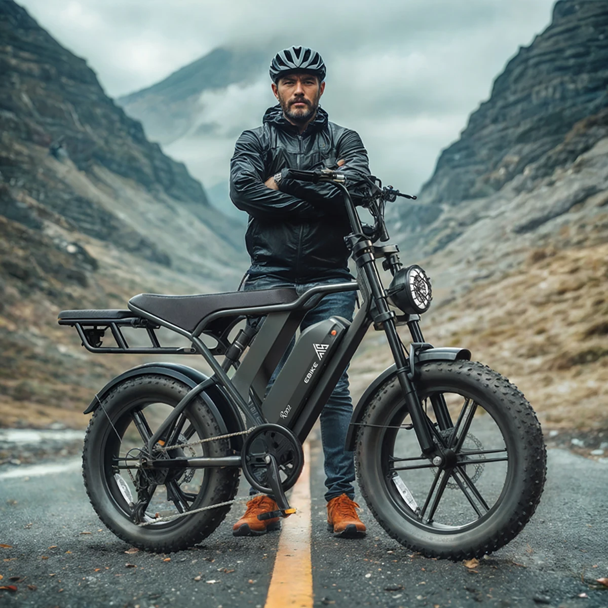 

SXLL V20 20-inch electric bicycle 48V 15Ah steel frame Fatbike 750W lithium battery LCD rear hub motor 20-inch 7-speed V20 Pro