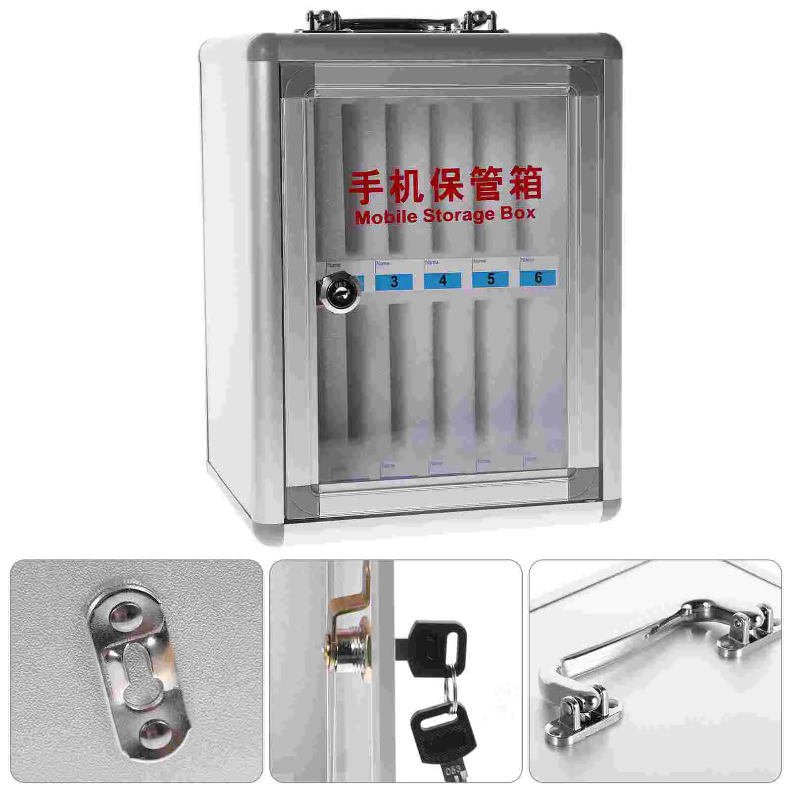 Mobile Phone Safe Storage Cabinet for Classroom Aluminum Alloy Organizer Office Lockers Employees