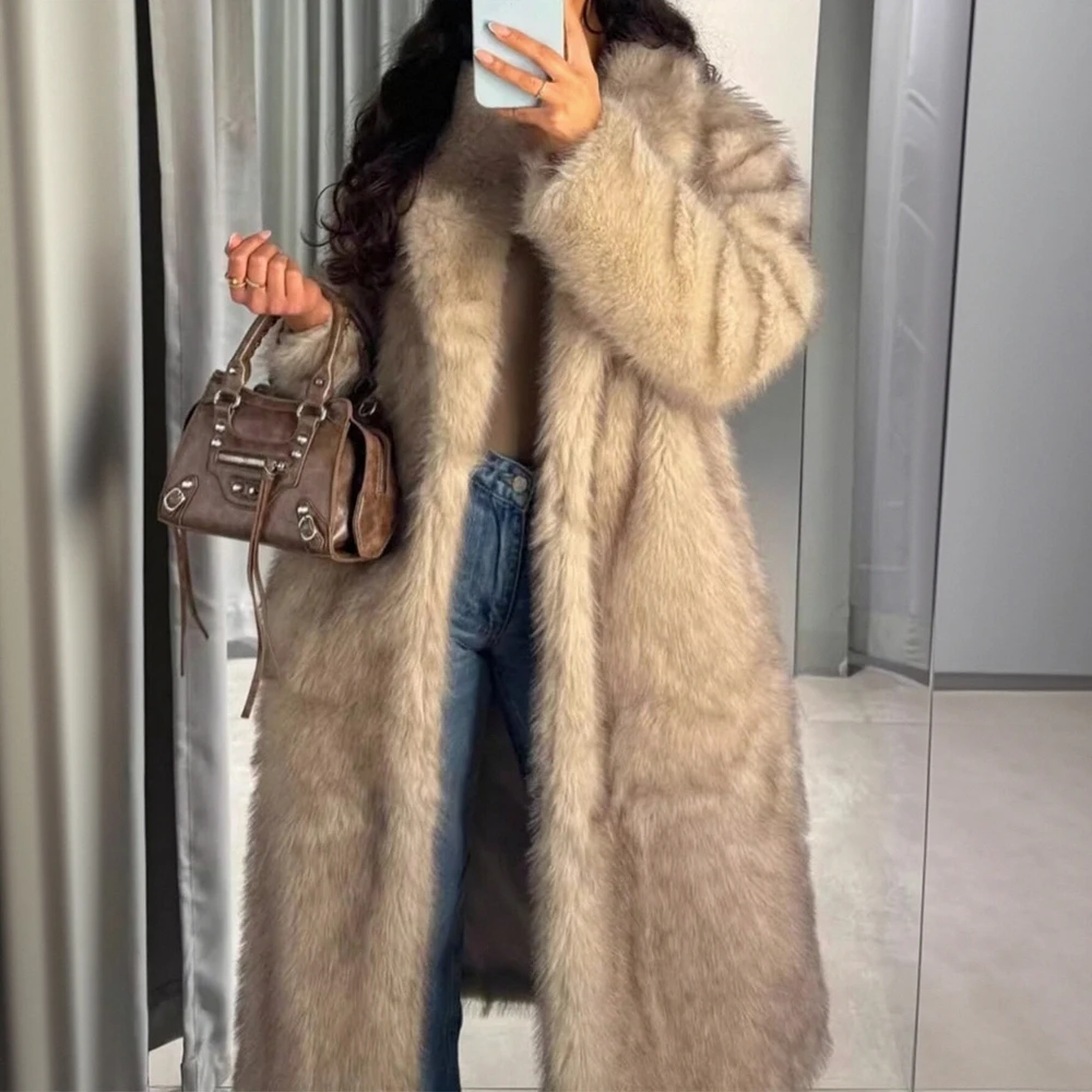 Fur One Casual Style Integrated Fur Coat Women's Outerwear Comfortable Soft Material Fashionable Trendy Design