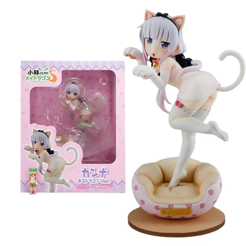 20CM KannaKamui Anime Miss Kobayashi's Dragon Maid Tohru Cute Catwoman Kawaii Girl Action Figure Japanese Dolls Toys Hobbies