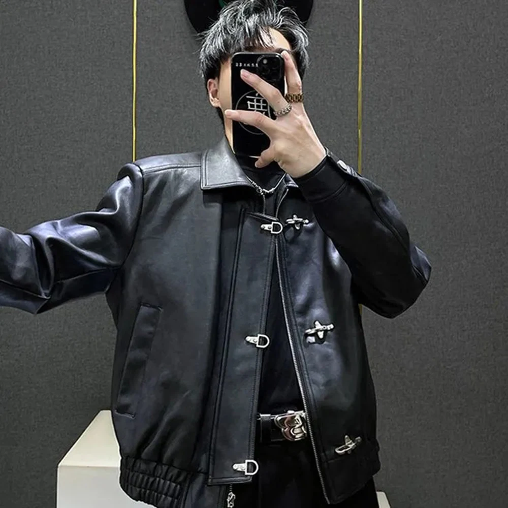 

Mens Spring Jacket Airplane Buckle Casual Motorcycle Jacket Streetwear Fashion Youth Baseball Uniform Men'S Clothing 2026 New