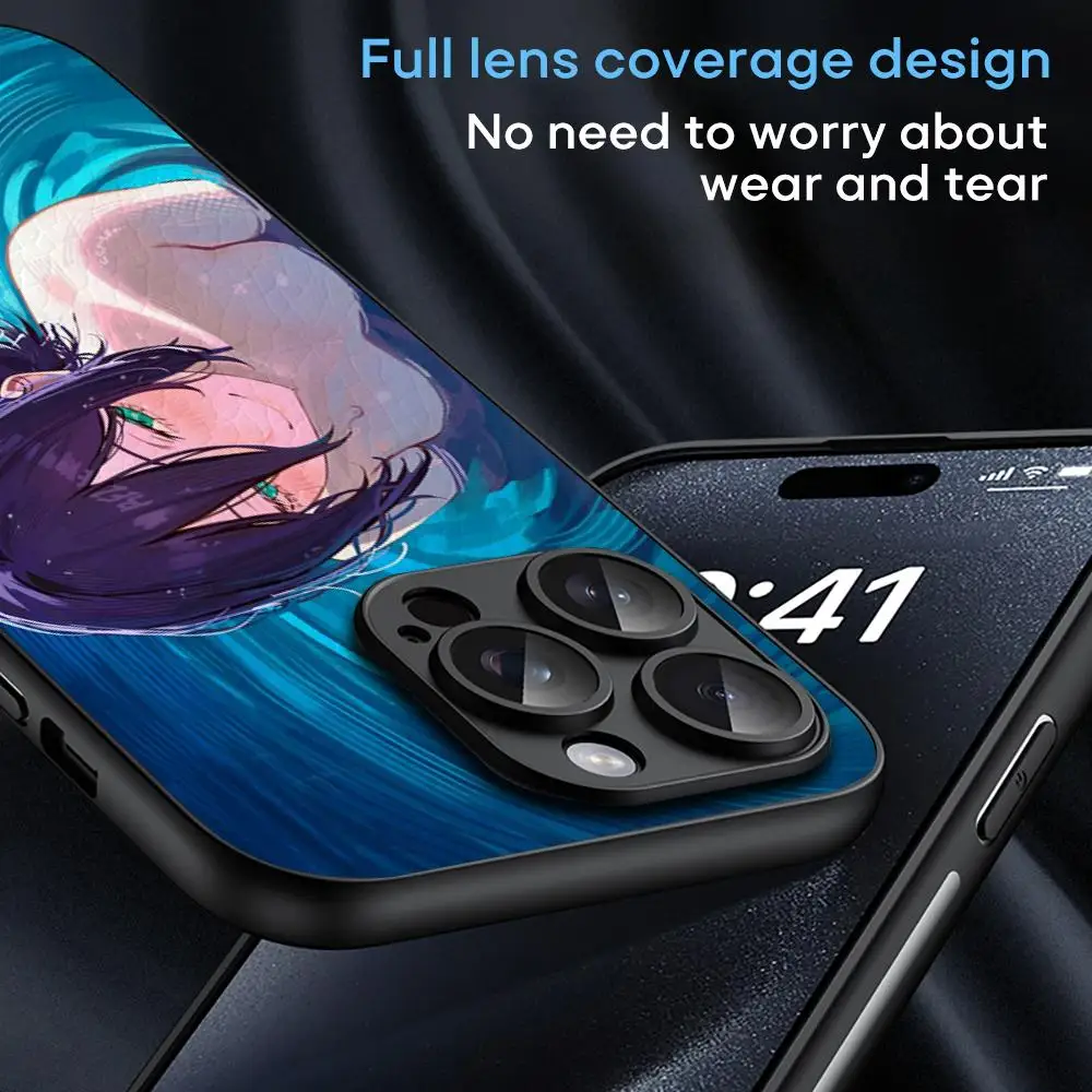 Reze Chainsaw anime girl modello nella custodia per telefono per iPhone 16 15 14 13 12 11 Plus Pro Max pelle di pecora Magsafe di lusso di fascia alta