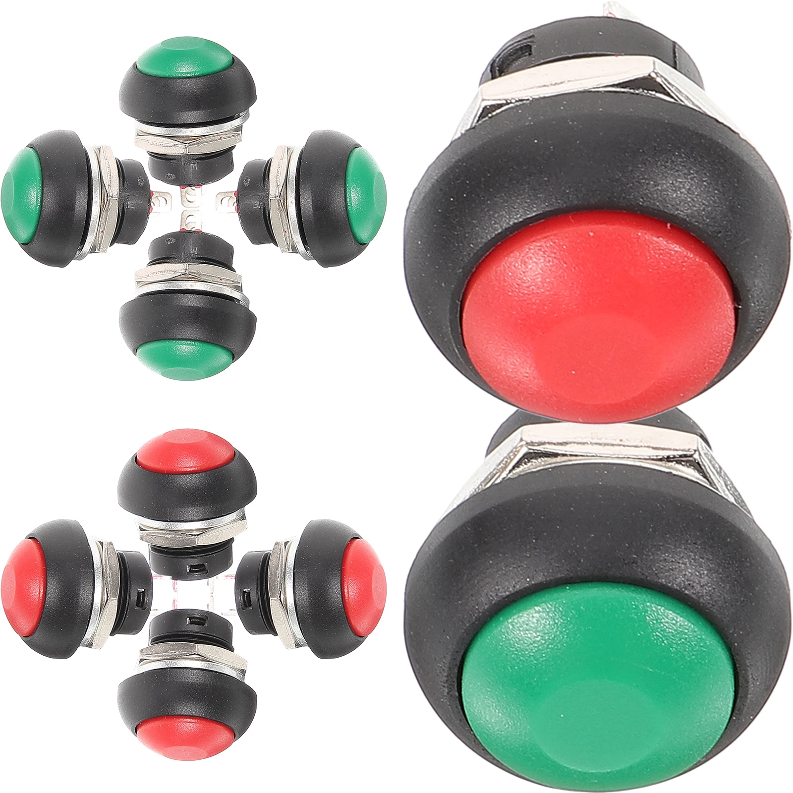 

10Pcs Easy Install SelfResetting Doorbell Button Kit Waterproof PushButton For Home Office Round Chime Button Switch