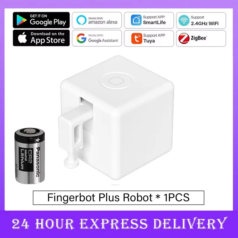 Tuya Zigbee 3,0 Bluetooth Smart Fingerbot Schalter Fernbedienung Garage Vorhang Taste Roboter Drücker für Alexa Google Home Sprachassistent