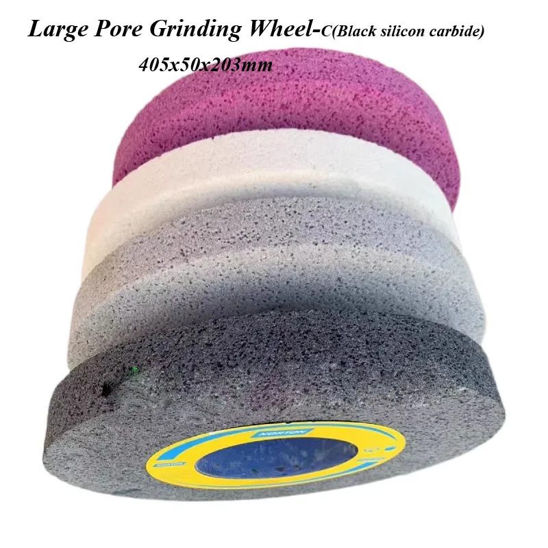 

1 шт., большой размер, черный карбид кремния, 405x50x203 мм, водяная мельница, шлифовальный круг, абразивный круг с крупной решеткой для грубой и тяжелой шлифовки