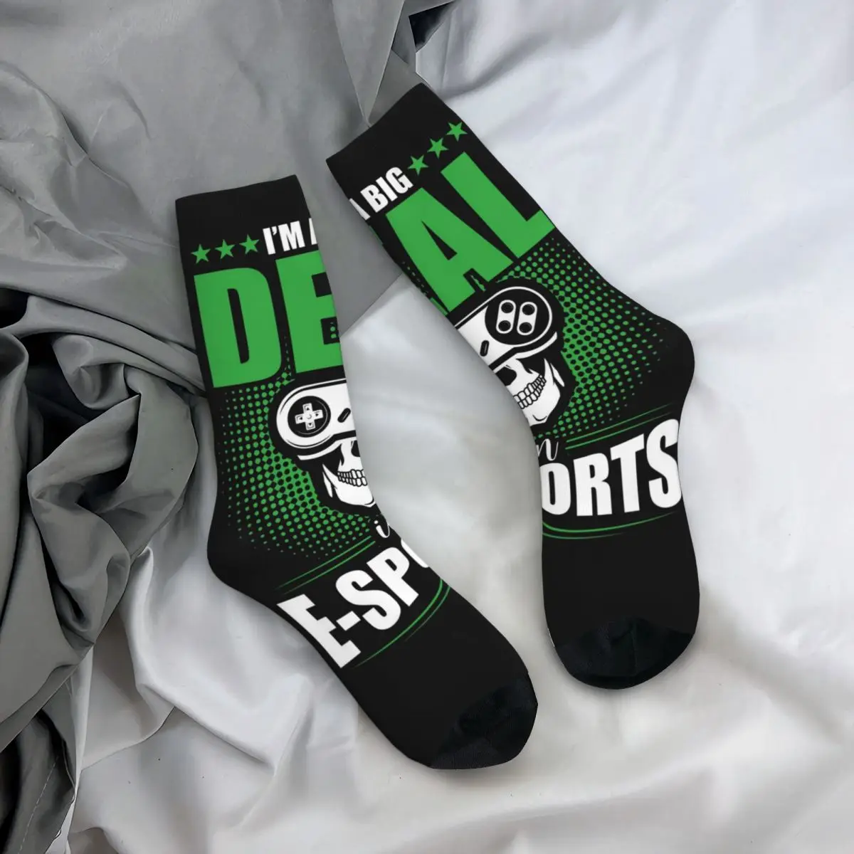 Chaussettes de compression rétro pour hommes, Harajuku, No Game, No Life, Hip Hop, nouveauté, décontracté, Crew ELan, cadeau imprimé, drôle, heureux