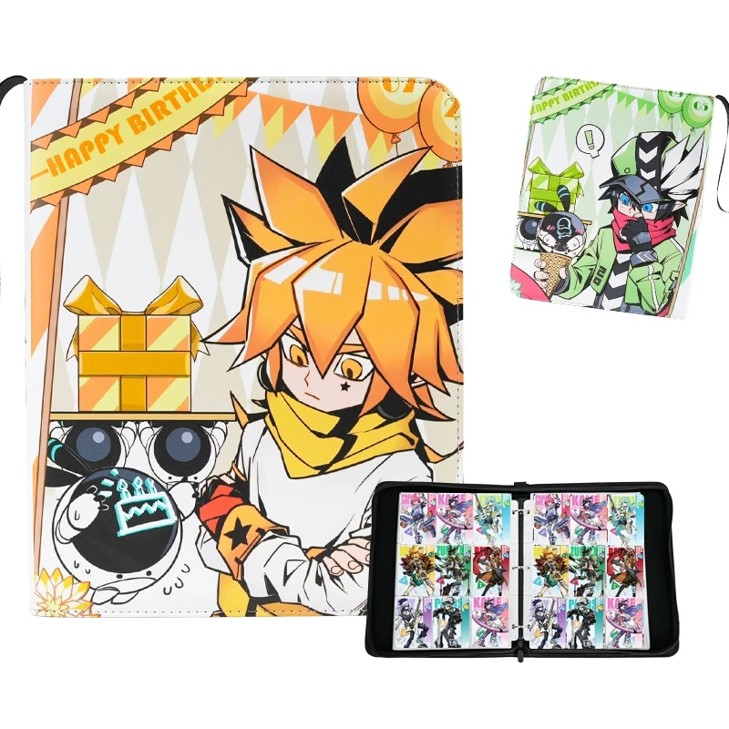 New Nine-Panel Rugged World Large-Capacity Zippered Card Holder with Four-Panel Live Folio Collection Case