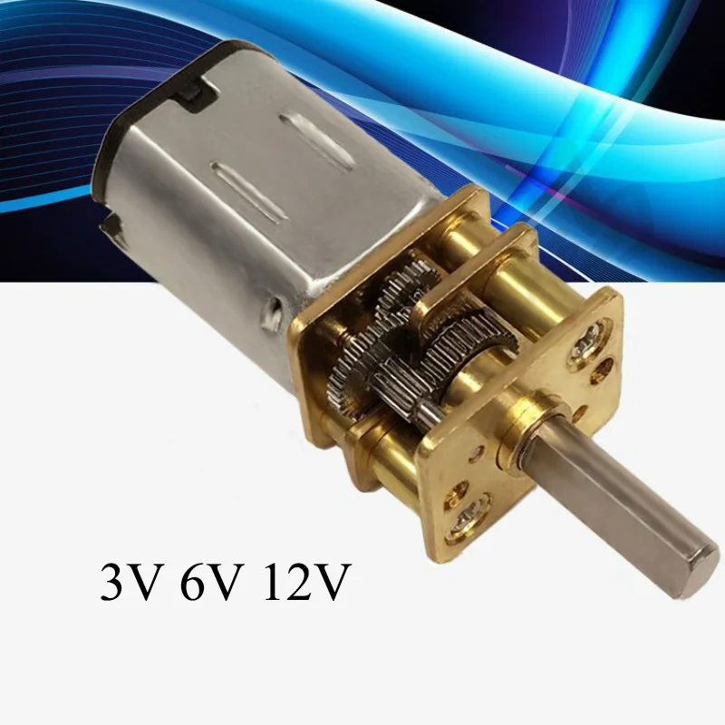 DC 3V/6V/12V N20 Reduction Gearbox Slow Speed Micro Metal Gear Motor Gearwheel DC Motors 15/30/50/60/100/200/300/500/1000RPM