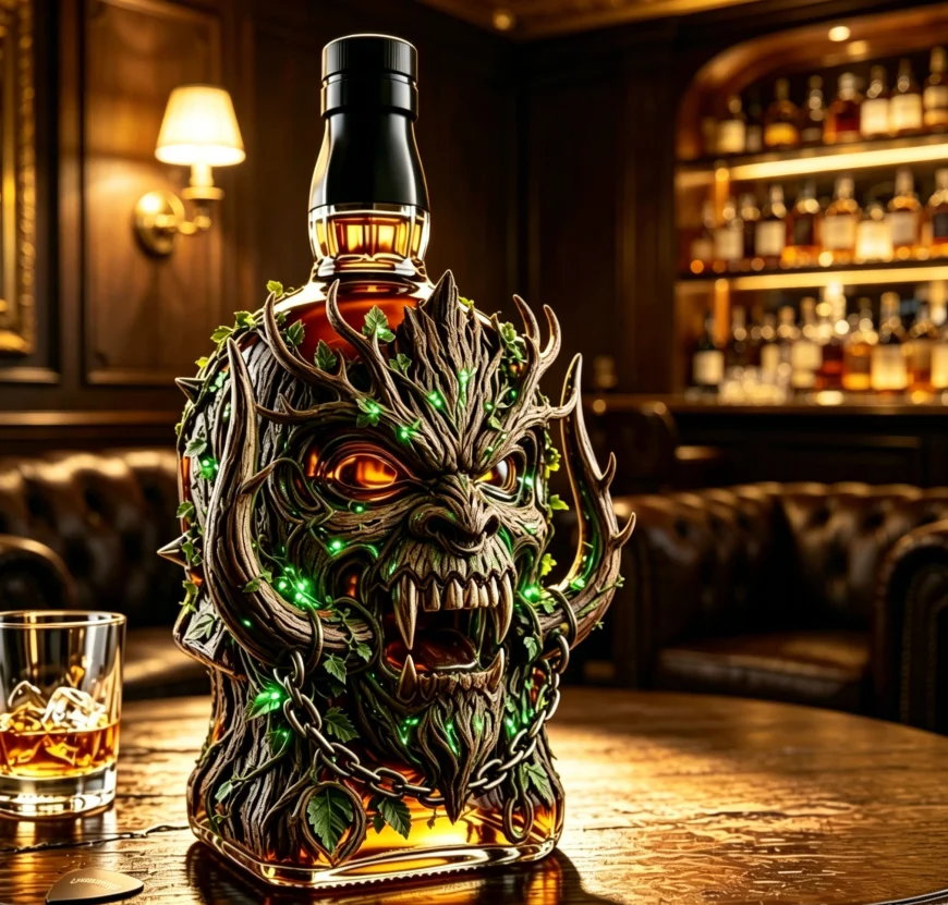 Carafe à whisky rétro en forme de crâne, grande capacité, bouteille à vin, décoration de table pour pub et club, cadeau original pour les amateurs de bière